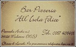 Pizzeria All'isola Felice Di Gualandi Floriana e Cavallaro m. SNC, Mulazzo orari di apertura