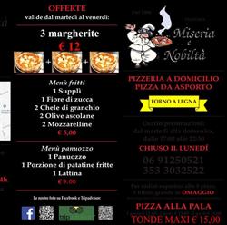 Pizzeria Miseria e Nobilta' Di Grasso Arcangelo Felice Pizzeria Da Asporto, Pomezia orari di apertura
