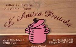 Egital Srl Ristorante L'Antica Pentola, Rieti orari di apertura