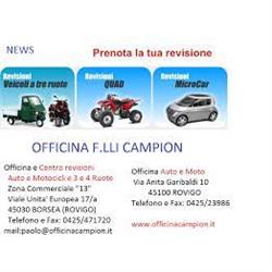 Officina Centro Revisioni Campion Paolo, Rovigo orari di apertura