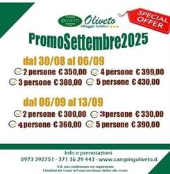 Camping Residence 'oliveto' S.a.s., Villammare orari di apertura