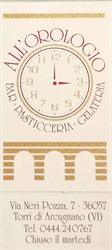 Pasticceria Bar Gelateria All'Orologio, Arcugnano orari di apertura