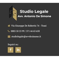 De Simone Avv. Antonio, Trani orari di apertura