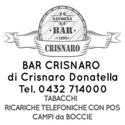 Bar Crisnaro, Savogna orari di apertura