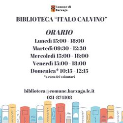 Biblioteca Comunale di Barzago, orari di apertura