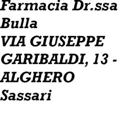 Farmacia Dr.ssa Bulla, Alghero orari di apertura