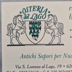 Osteria del Lago, Fiastra orari di apertura