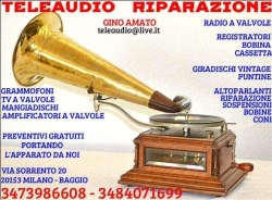 Riparazione Radio d'epoca-Grammofoni-Amplificatori TELEAUDIO Milano, Baggio - Forze Armate - Orari di apertura