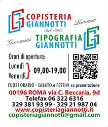 Tipografia copisteria legatoria Giannotti, Roma orari di apertura