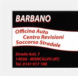 Autofficina Barbano, Moncalvo orari di apertura