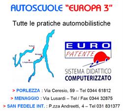 Autoscuola Europa 3, Porlezza orari di apertura