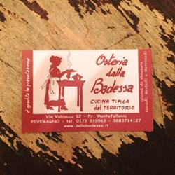 Osteria dalla Badessa, Peveragno orari di apertura