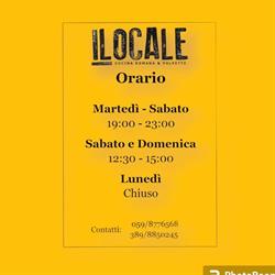 Ilocale Bistrot Urbano, Modena orari di apertura
