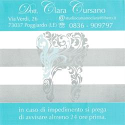 Studio Dentistico Cursano, Poggiardo orari di apertura