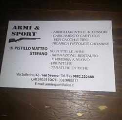 PISTILLO MATTEO STEFANO, San Severo orari di apertura