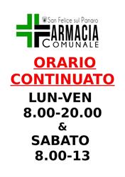 Farmacia Comunale San Felice sul Panaro, orari di apertura