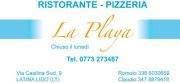 Ristorante Pizzeria La Playa Latina, Borgo Sabotino - Orari di apertura