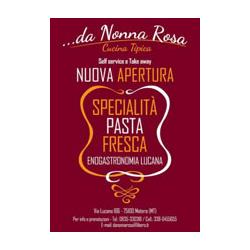 Da Nonna Rosa, Matera orari di apertura