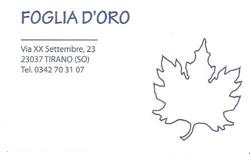 Ristorante Pizzeria Foglia d'Oro Tirano, orari di apertura