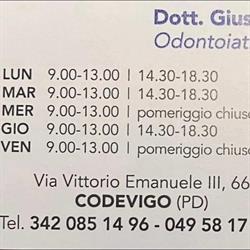 Studio Dentistico Dott. Giuseppe Franceschin, Codevigo orari di apertura