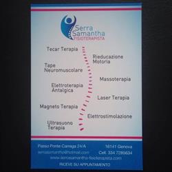 Samantha Serra Fisioterapista, Genova orari di apertura