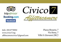Affittacamere Civico7 Reggio Calabria, Villa San Giovanni orari di apertura