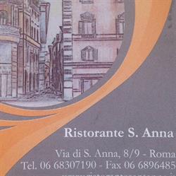 Ristorante Sant'Anna, Roma orari di apertura
