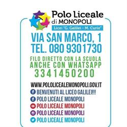 Polo Liceale "Galileo Galilei", Monopoli orari di apertura