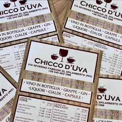 Chicco D'Uva, Spilamberto orari di apertura