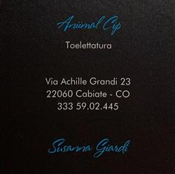 Animal Cip di Susanna Giardi, Cabiate orari di apertura