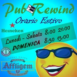 Pub Rewind, Onore orari di apertura