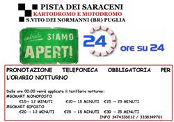 Pista Saraceni San Vito dei Normanni, orari di apertura