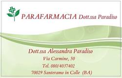 Parafarmacia Dott.ssa Paradiso, Santeramo in Colle orari di apertura