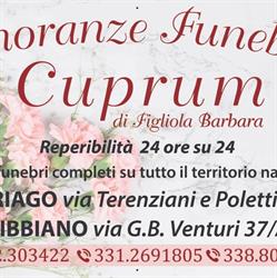 Onoranze Funebri Cuprum, Cavriago orari di apertura
