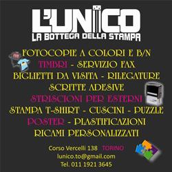L'unico, Torino orari di apertura