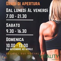 Vitality Wellness SSD, Savigliano orari di apertura