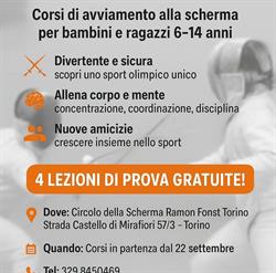 Circolo della Scherma Ramon Fonst asd Torino, orari di apertura