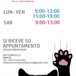 Clinica Veterinaria Villoresi, Monza orari di apertura