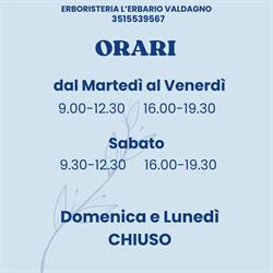 Erboristeria L'Erbario Valdagno, orari di apertura