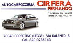 AUTOCARROZZERIA Cirfera Fernando, Copertino orari di apertura