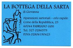 La Bottega della Sarta, Fabriano orari di apertura