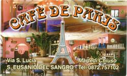 Bar Cafè de Paris, Sant'Eusanio del Sangro orari di apertura