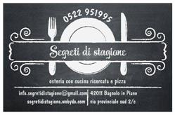 Segreti di stagione, Bagnolo in Piano orari di apertura