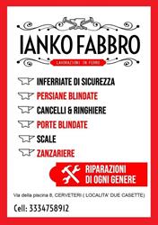 IANKO fabbro lavorazione FERRO, Cerveteri orari di apertura