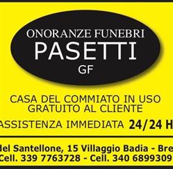 Pasetti GF Onoranze Funebri, Brescia orari di apertura