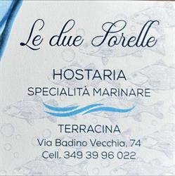 Hostaria Le Due Sorelle, Terracina orari di apertura