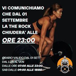 A.S.D. The Rock Fitness, Bagheria orari di apertura