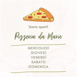 Pizzeria Da Mario, Mese orari di apertura