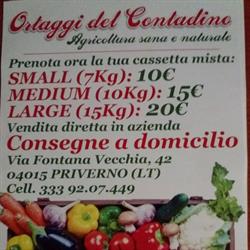 Ortaggi DEL Contadino, Priverno orari di apertura