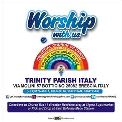Celestial Church of Christ Trinity Parish Italy, Botticino orari di apertura